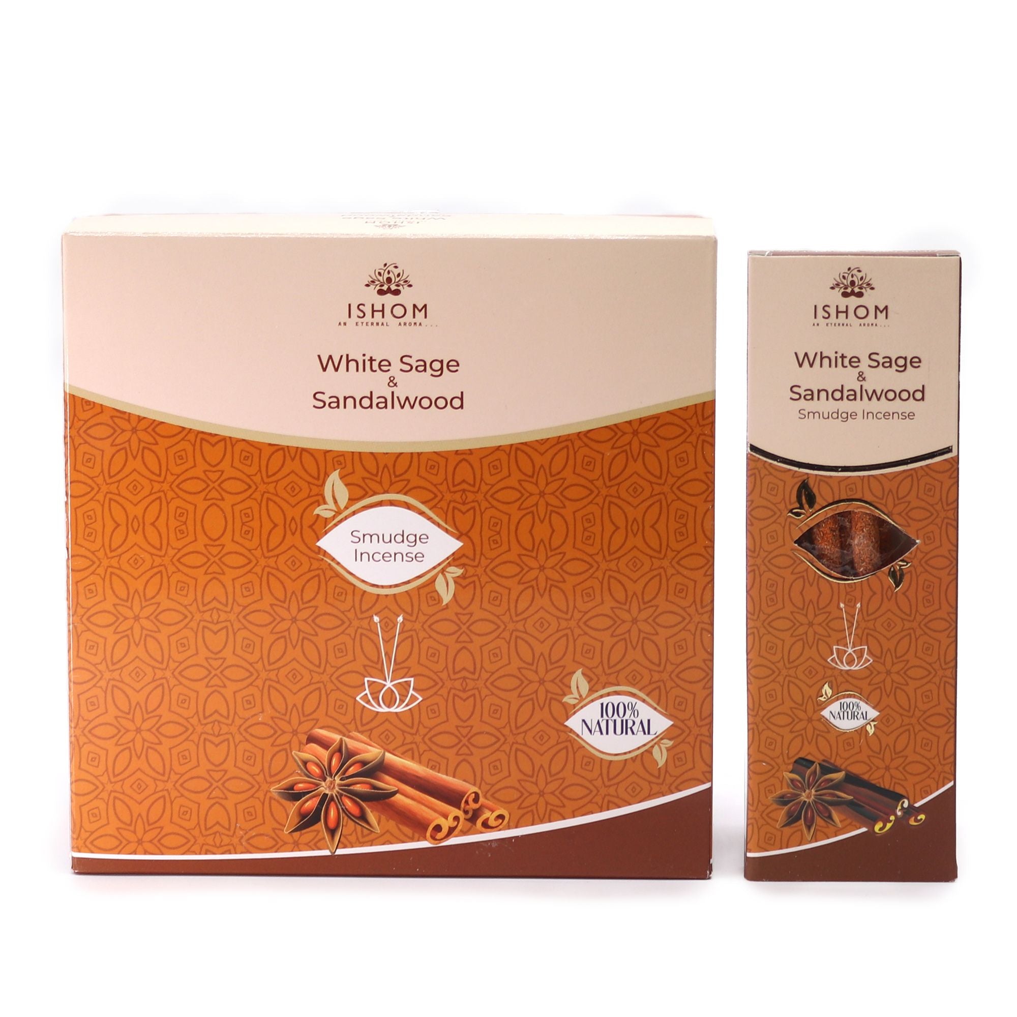 Ishom Smudge Incense with White Sage and Sandalwood Blend