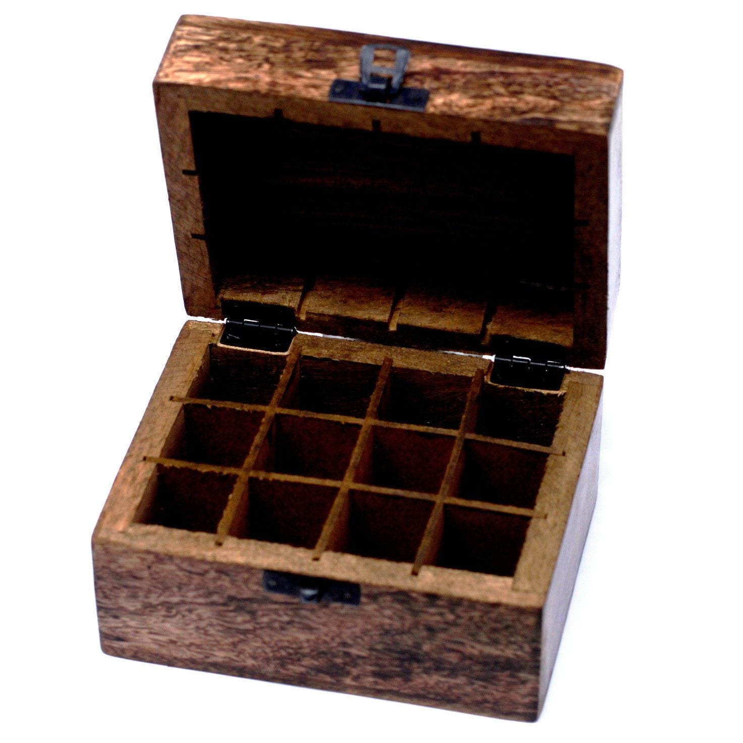Mango Aromatherapy Box with Floral Design for 12 Essential Oils