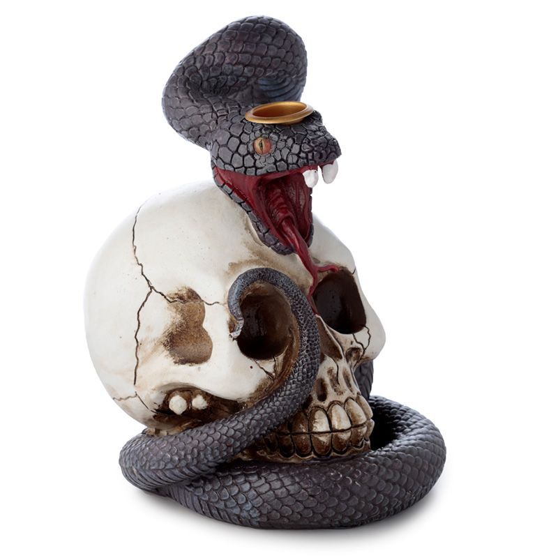 Snake and Skull Backflow Incense Burner for Relaxation and Calm