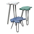 Set of 3 Albasia Wood Plant Stands with Hairpin Legs in Whitewash