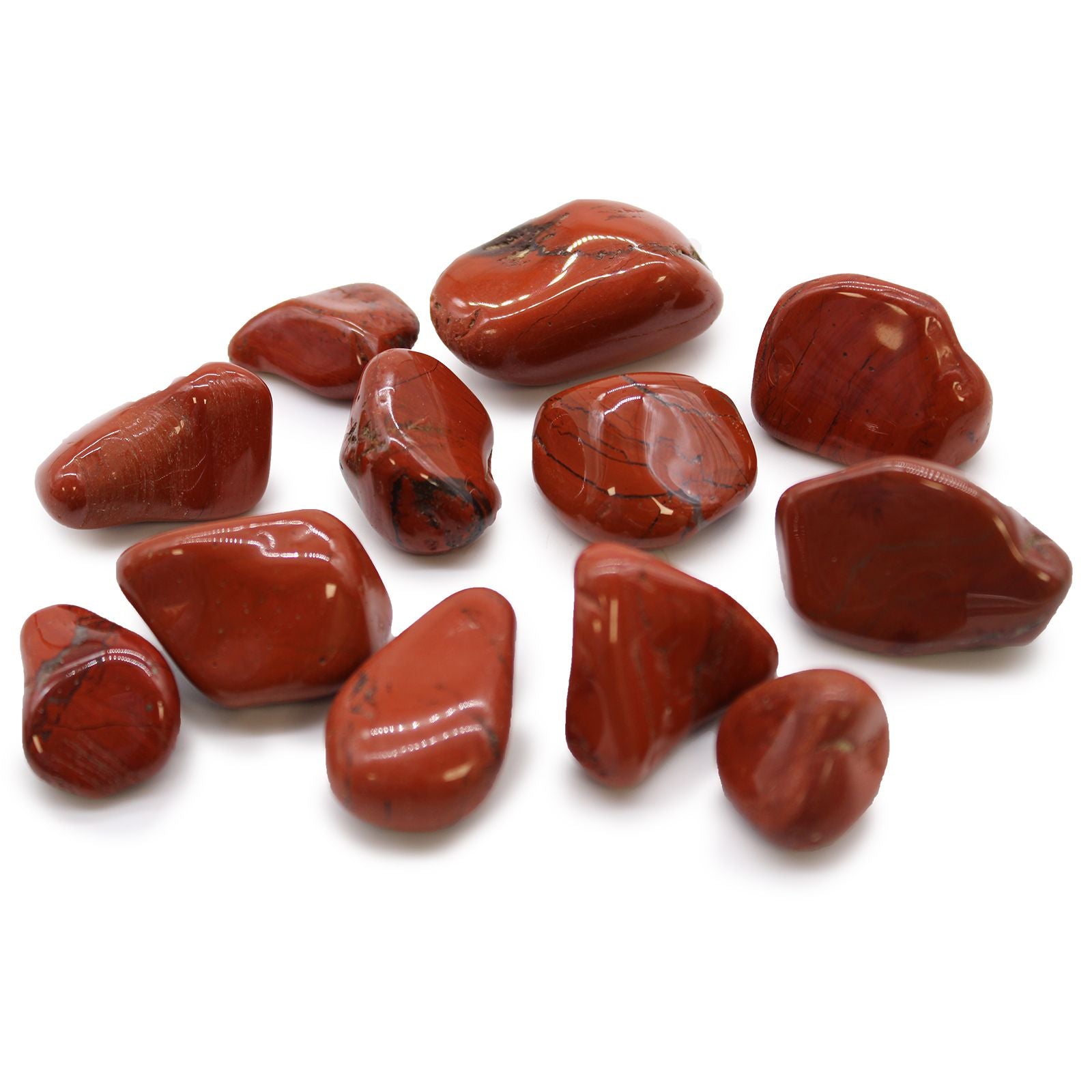Medium African Tumble Stones Jasper Red for Home Decorative Use