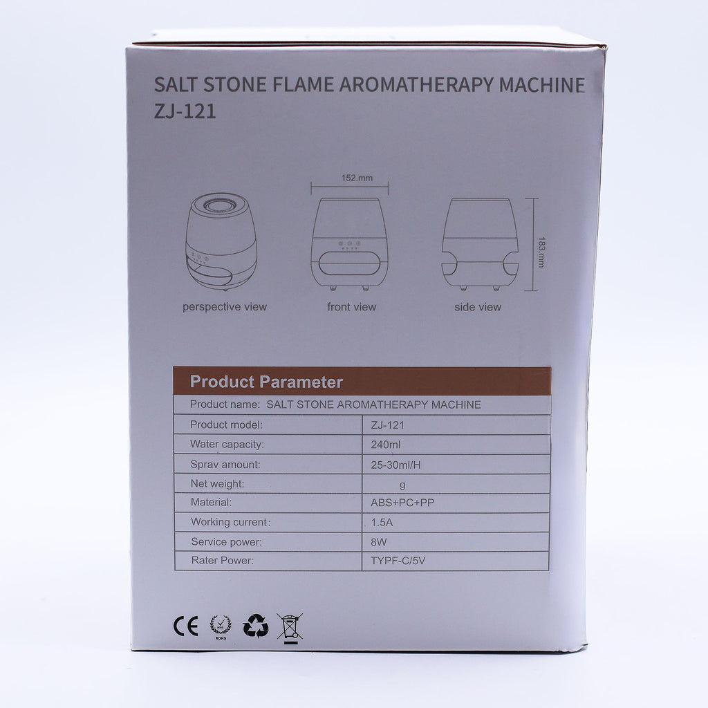 Salt Stone Flame Effect Aroma Diffuser with Timer and USB Power
