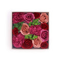 Square Box of Vintage Roses Soap Flower Gift Set for Weddings