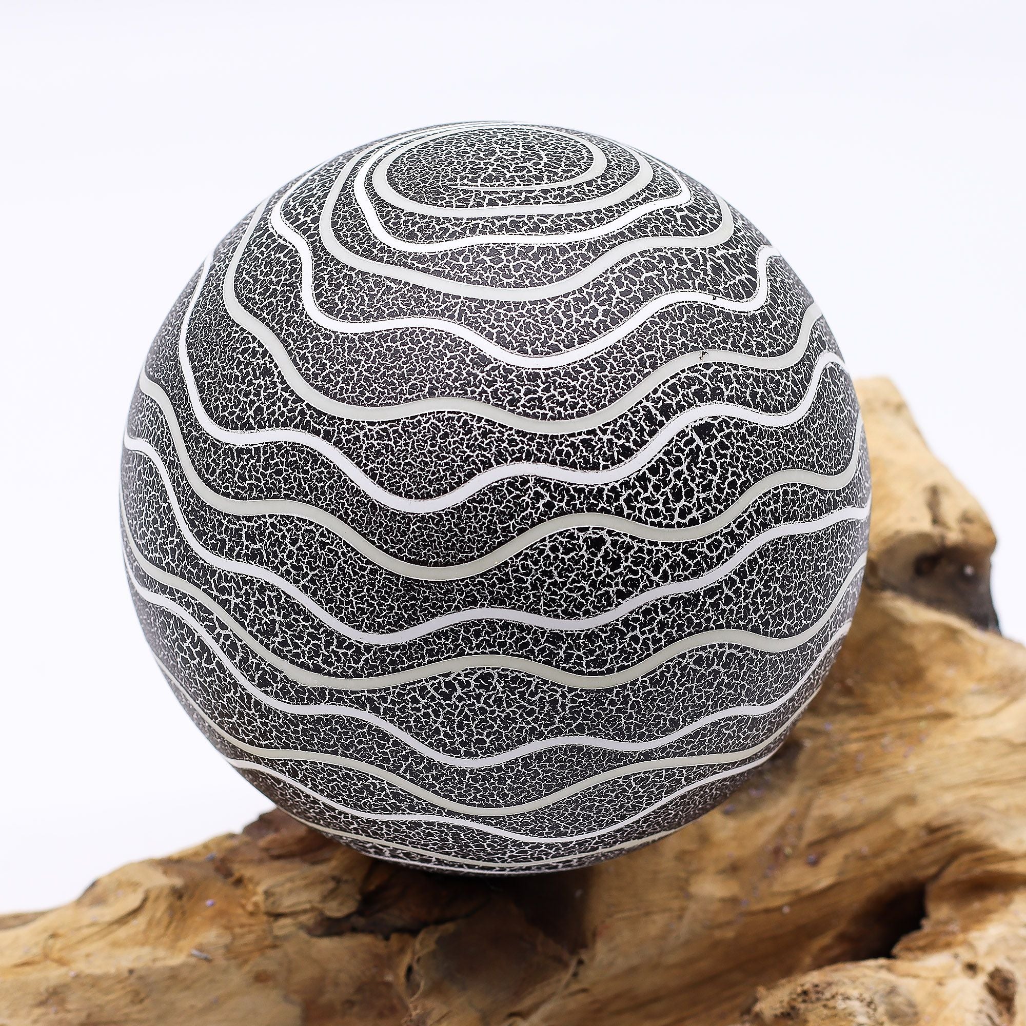 DriftGlow Lamp with Grey Luna Shade and Unique Driftwood Base