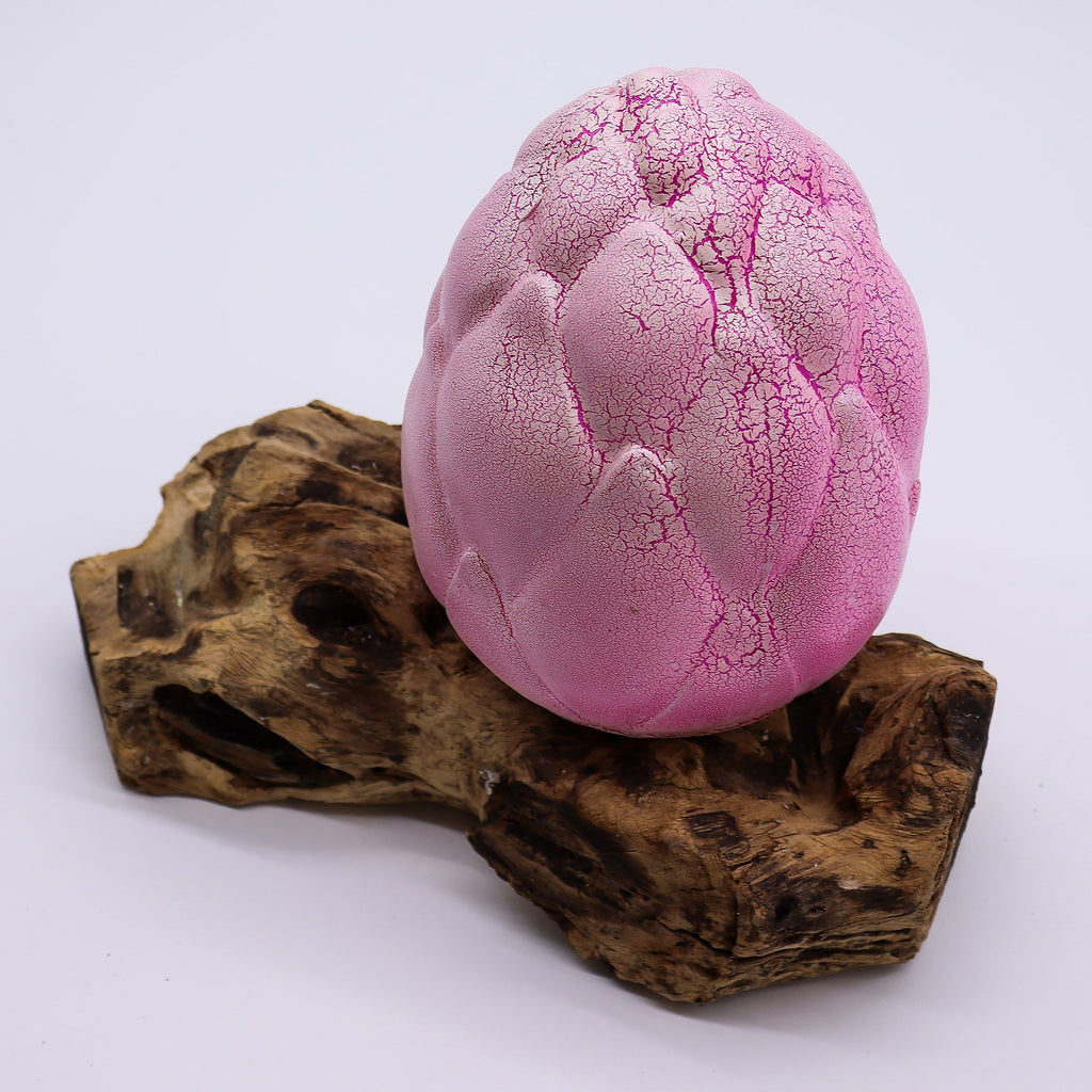 DriftGlow Lamp with Crackle Lotus Flower Shade in Purple