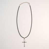 Indian Devotional Pendant - Silver Plated (45cm Cord)- Ankh Symbol of Eternal Life