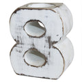 Wooden Birthday Number No.8 Candle Holder for Festive Celebrations