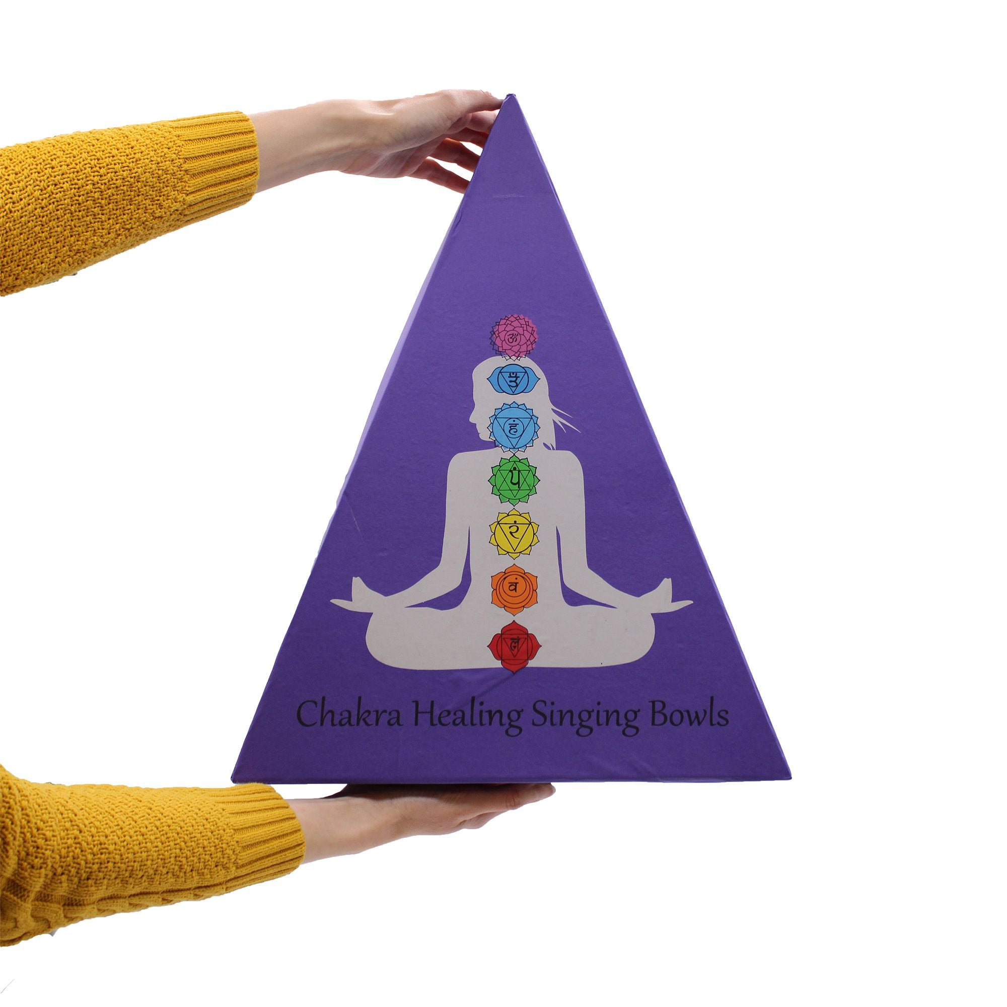 Chakra Pyramid Singing Bowl Gift Set with Seven Bowls for Harmony
