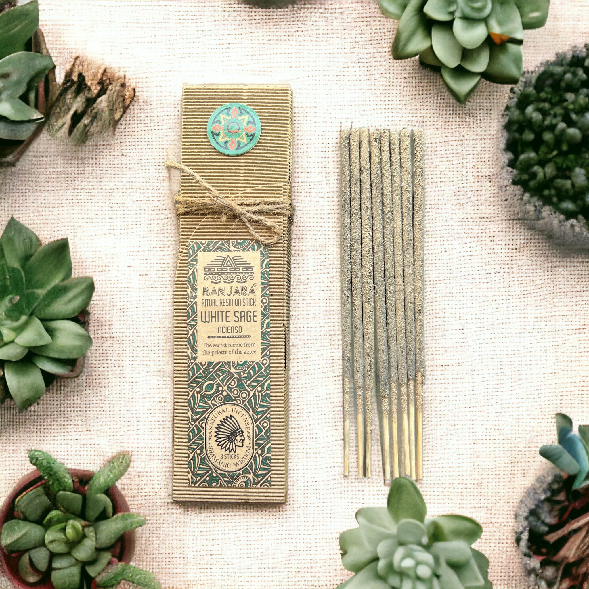 Ritual Resin on Stick White Sage for Cleansing and Relaxation