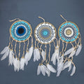 Pastel Blue Macramé Dream Catcher 16cm for Peaceful Sleep