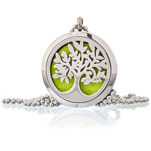 Aromatherapy Diffuser Necklace Tree of Life 30mm for Essential Oils