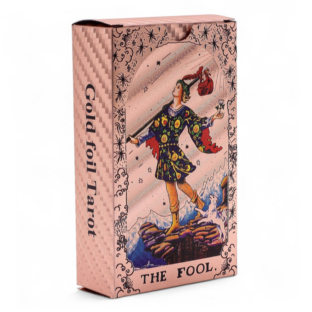 Rose Gold Foil Tarot Card Set with Moon Phase Booklet Included