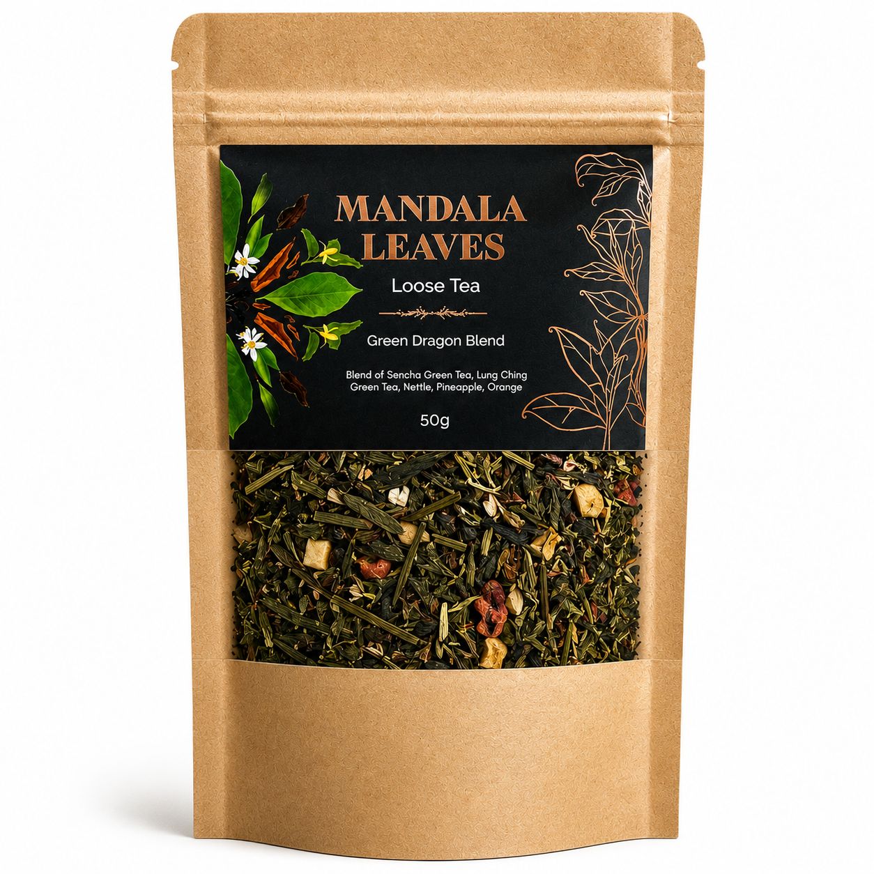 50g Green Dragon Blend Premium Artisan Green Tea for Refreshing Brews