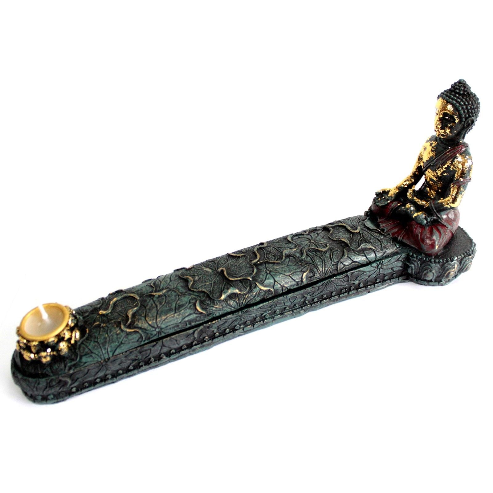 Antique Buddha Incense Burner Box for a Serene Home Atmosphere