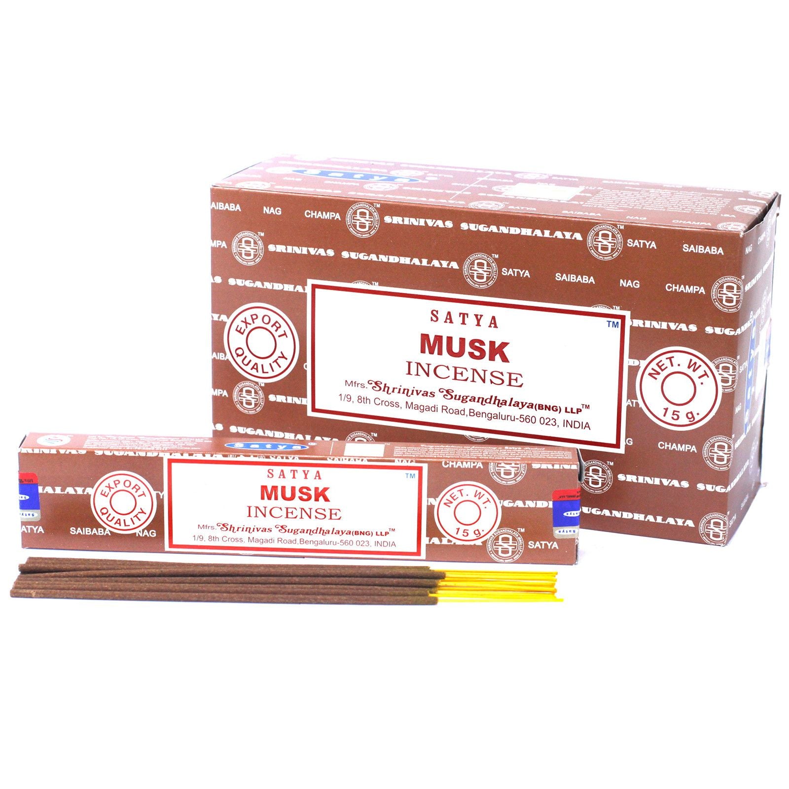 Satya Incense 15gm Sticks with Musk Fragrance for Home Use