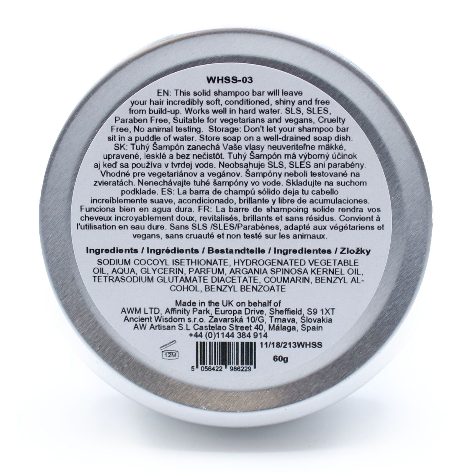 Wild Hare Solid Shampoo 60g Hairy Coconut for Eco Friendly Care