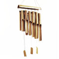Bamboo Windchime with Natural Finish Featuring 12 Large Tubes