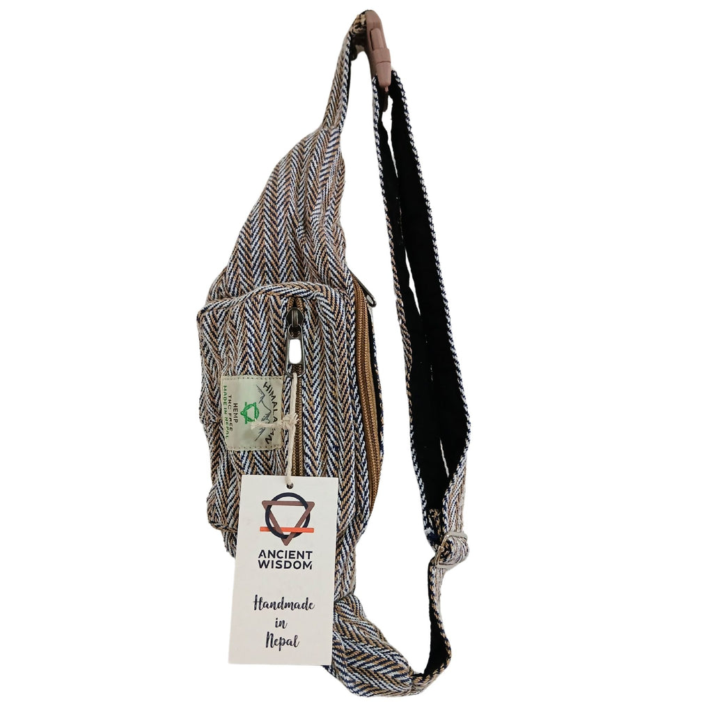 Cotton Hemp Style Belt or Fanny Bag in Blue for Everyday Use