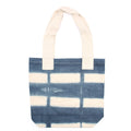 Natural Tie Dye Cotton Bag with Grey Blocks and Eco Friendly Handle