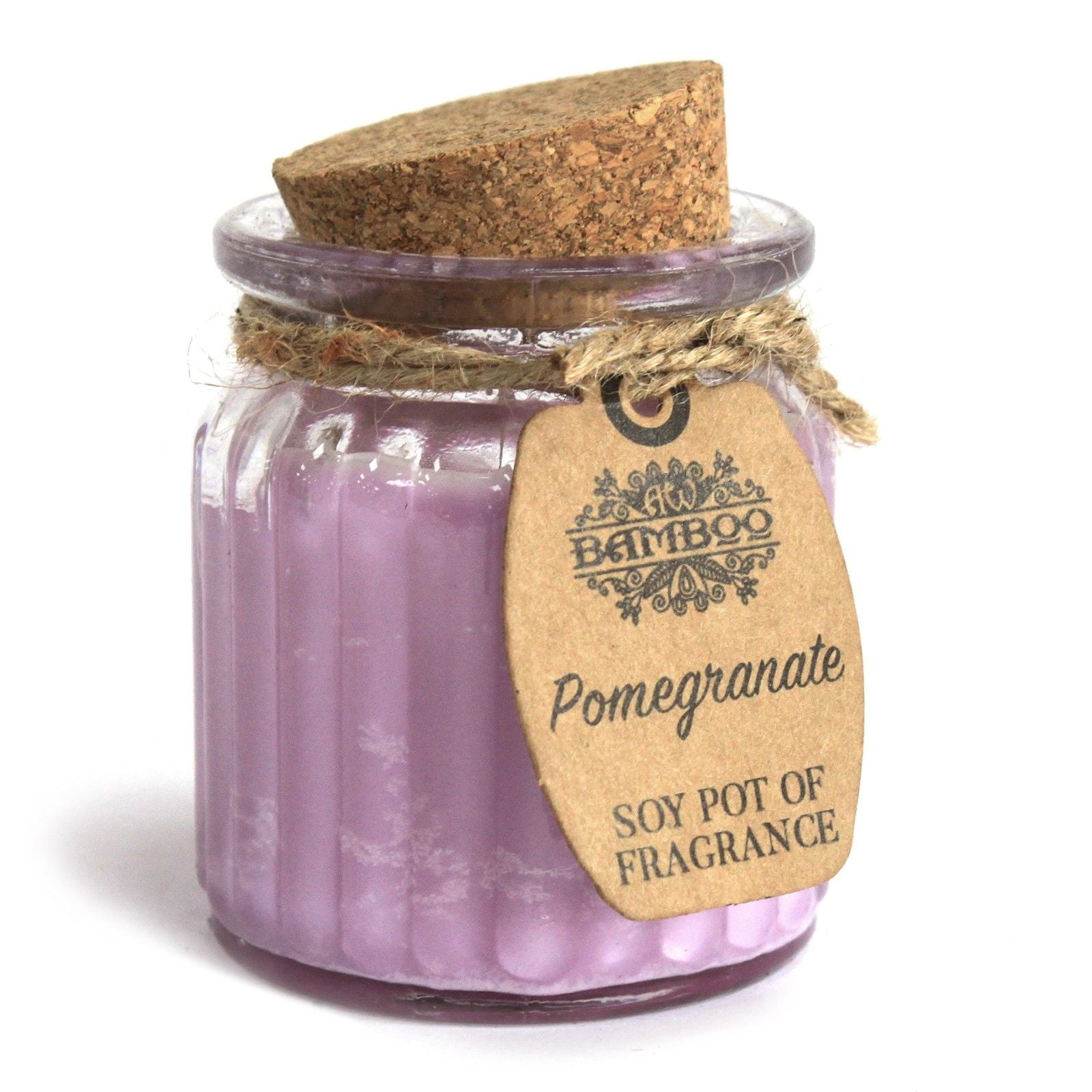 Pomegranate Soy Pot of Fragrance Candles with Cork Lid Design