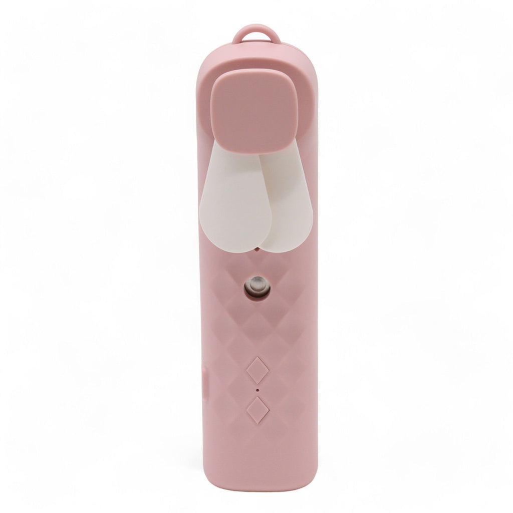 Pink Nano Mist Face Fan and Spray USB Rechargeable Hydration Device