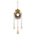 Indian Chimes with Hamsa Hand Mirror and 3 Decorative Bells