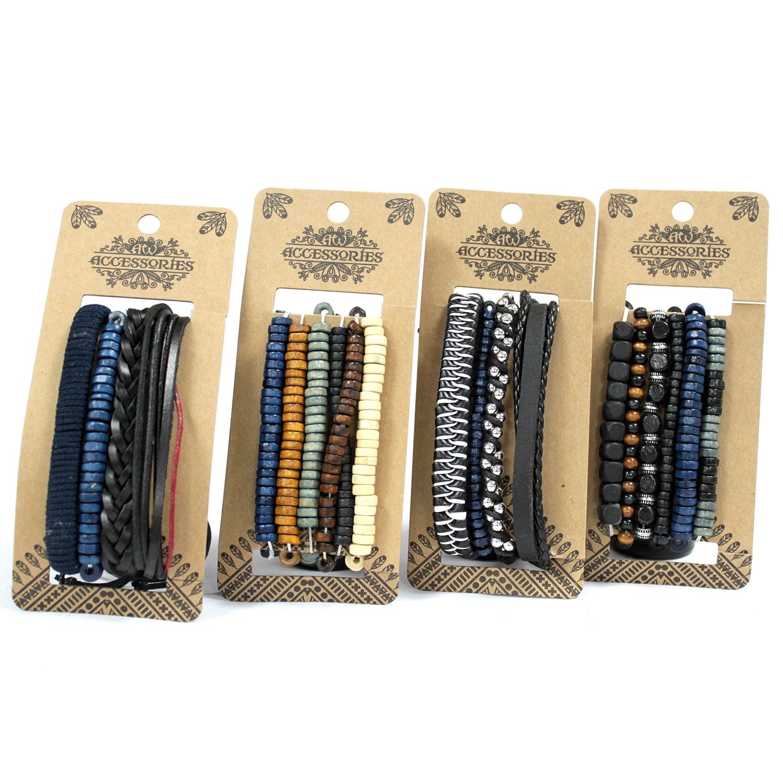 Stylish Mens Bracelet Sets in Moody Blue for Trendy Fashion