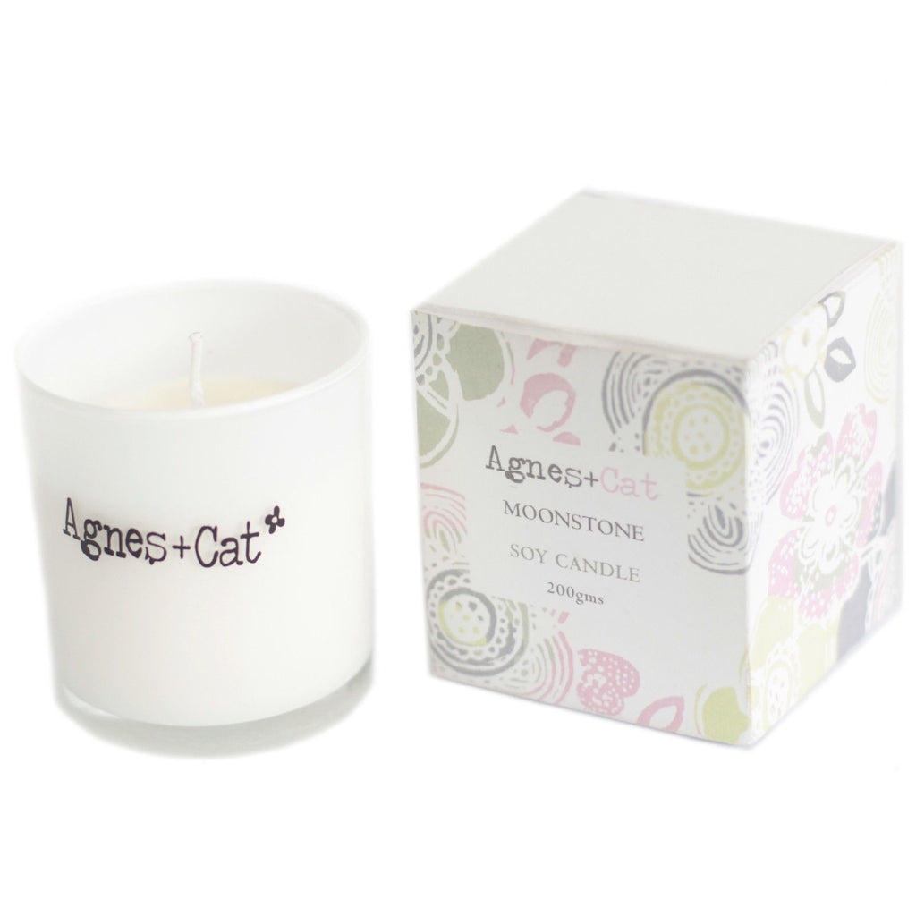 Agnes + Cat Moonstone Votive Candle for Relaxing Evenings at Home