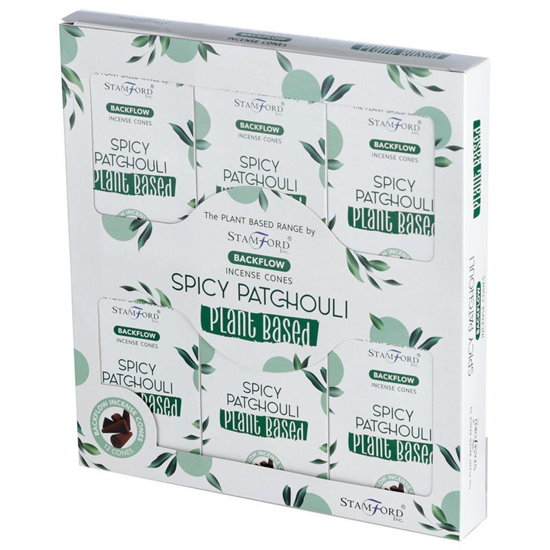 Spicy Patchouli Plant Based Backflow Incense Cones for Home Use