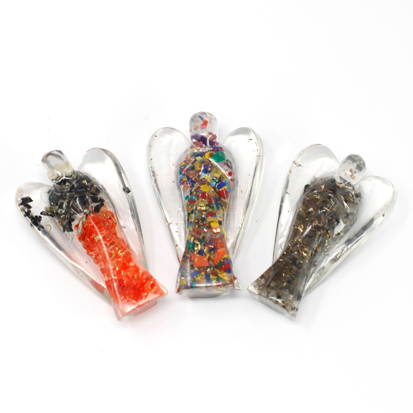 Enchanting Orgonite Angel 50mm with Gemchips and Copper Decor