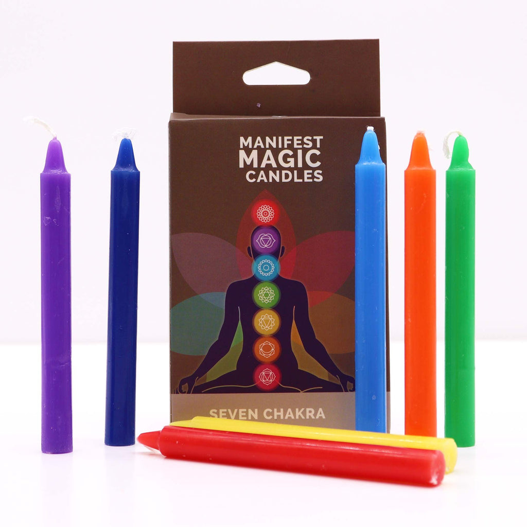 Seven Chakra Manifest Candles Pack of 7 for Spiritual Use