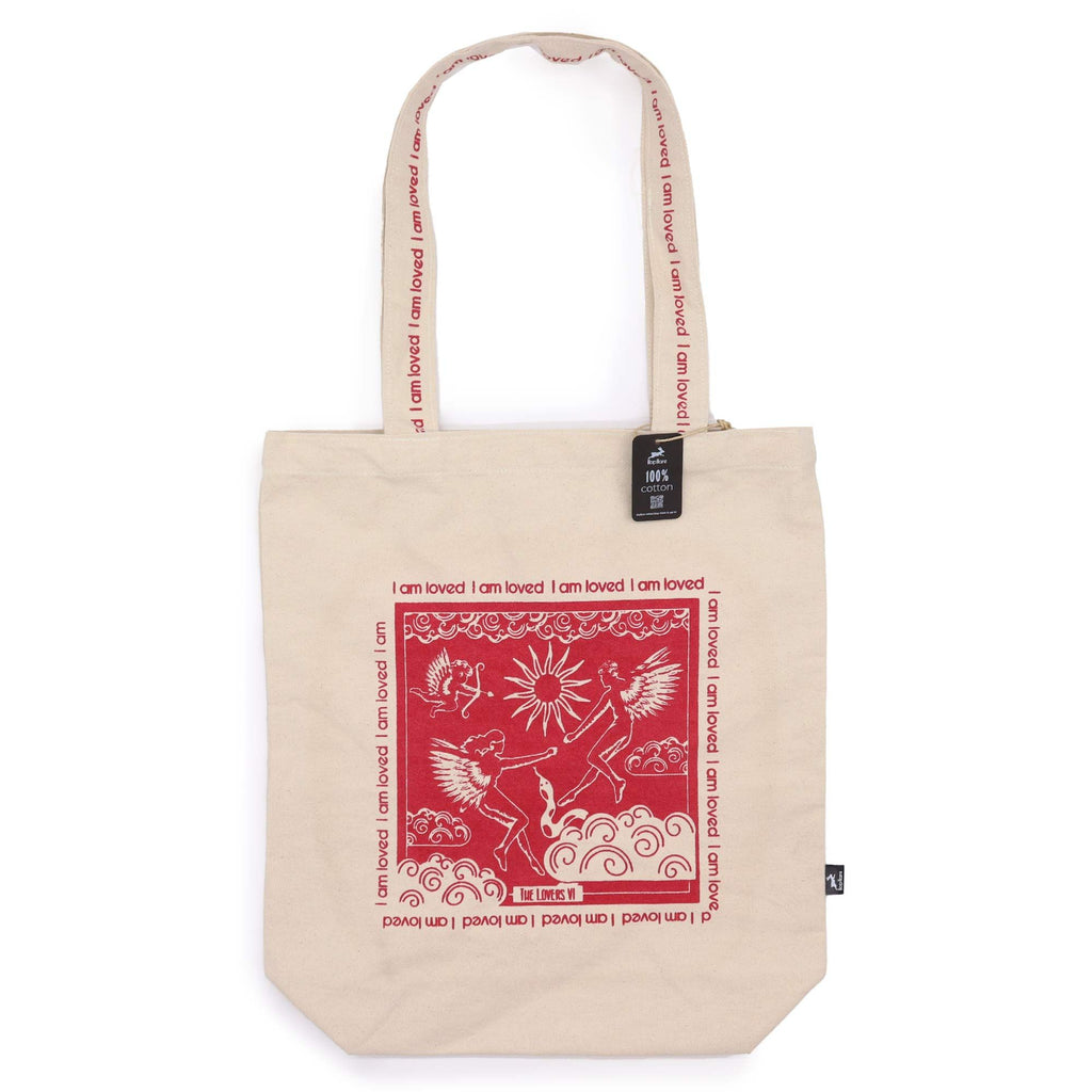 Hop Hare Tote Bag I am Loved Edition for Style and Positivity