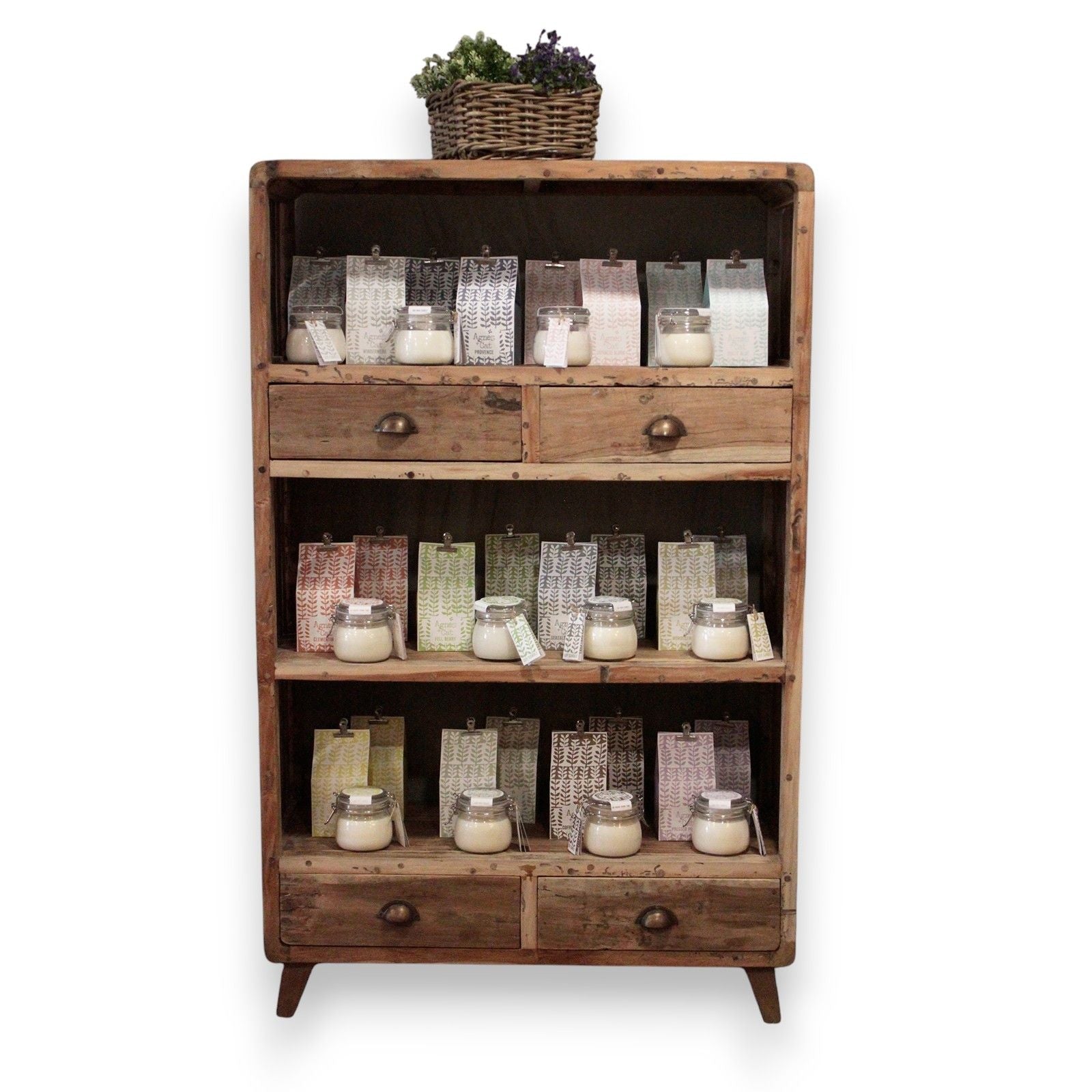 Shelf Display Unit in Recycled Wood Stylish Storage Solution