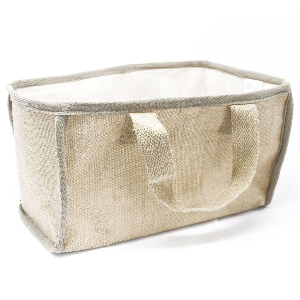 Large Eco Friendly Shopping Basket in Natural Jute and Cotton