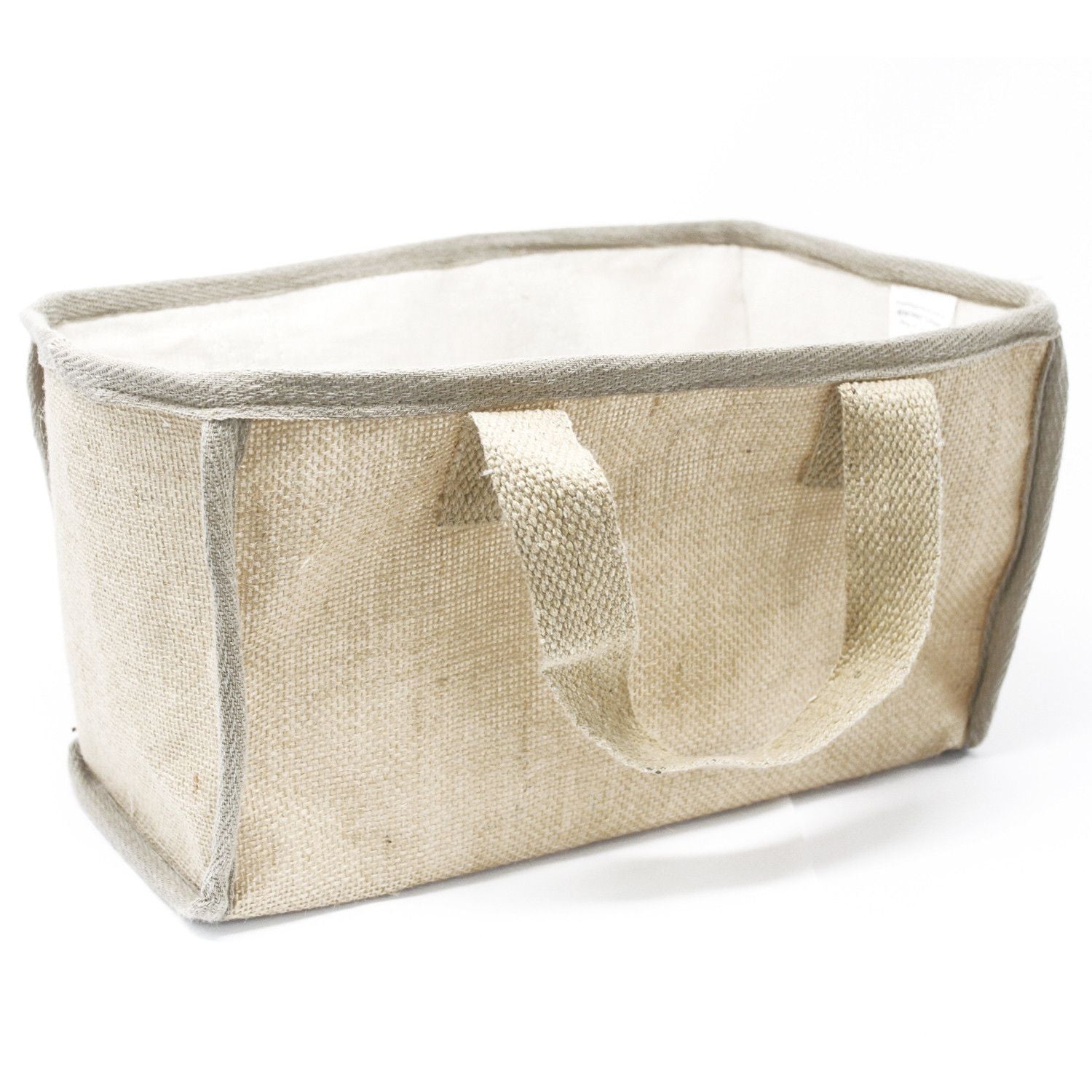 Large Eco Friendly Shopping Basket in Natural Jute and Cotton