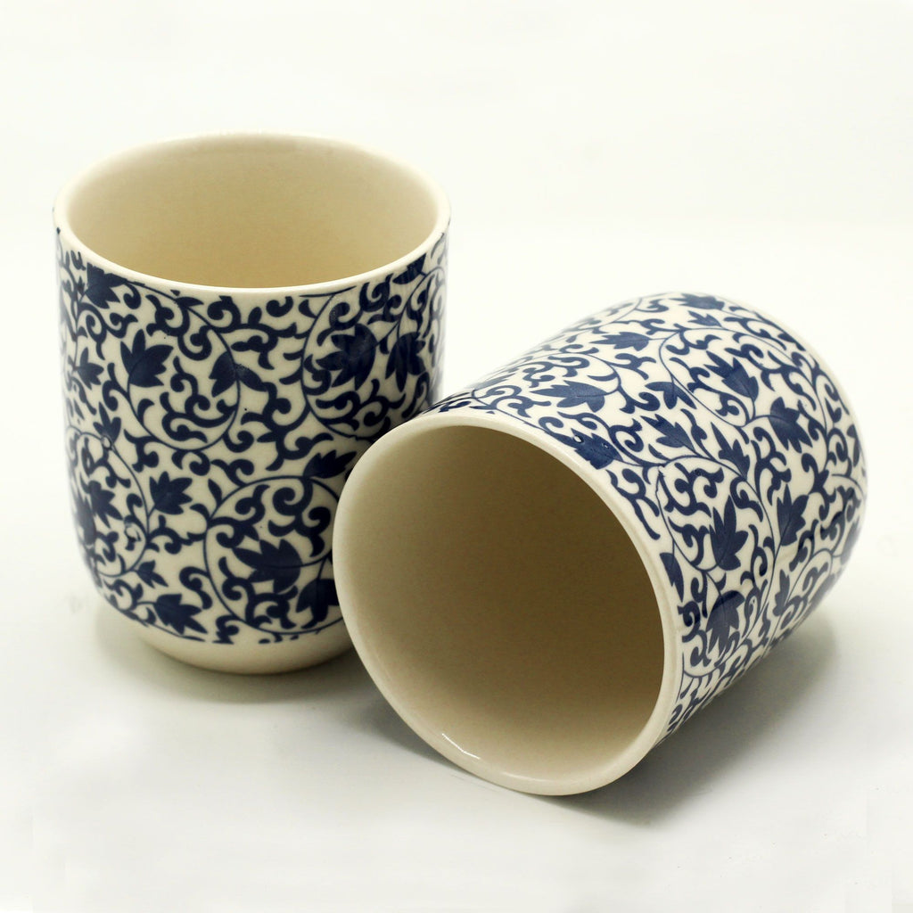 Charming Blue Pattern Herbal Tea Cups for Elegant Gatherings
