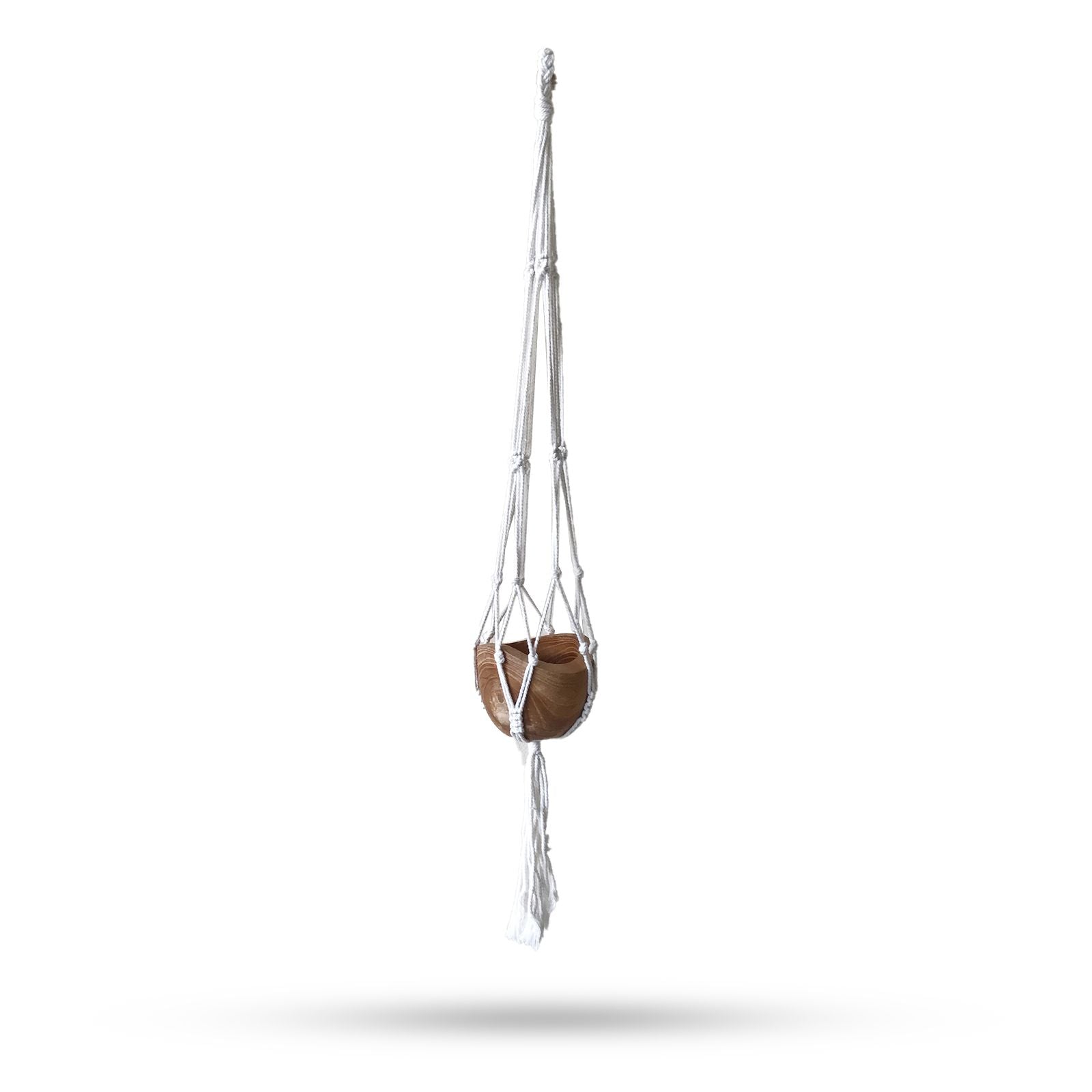 Macrame Pot Holder Classic Natural Medium Size for Stylish Decor