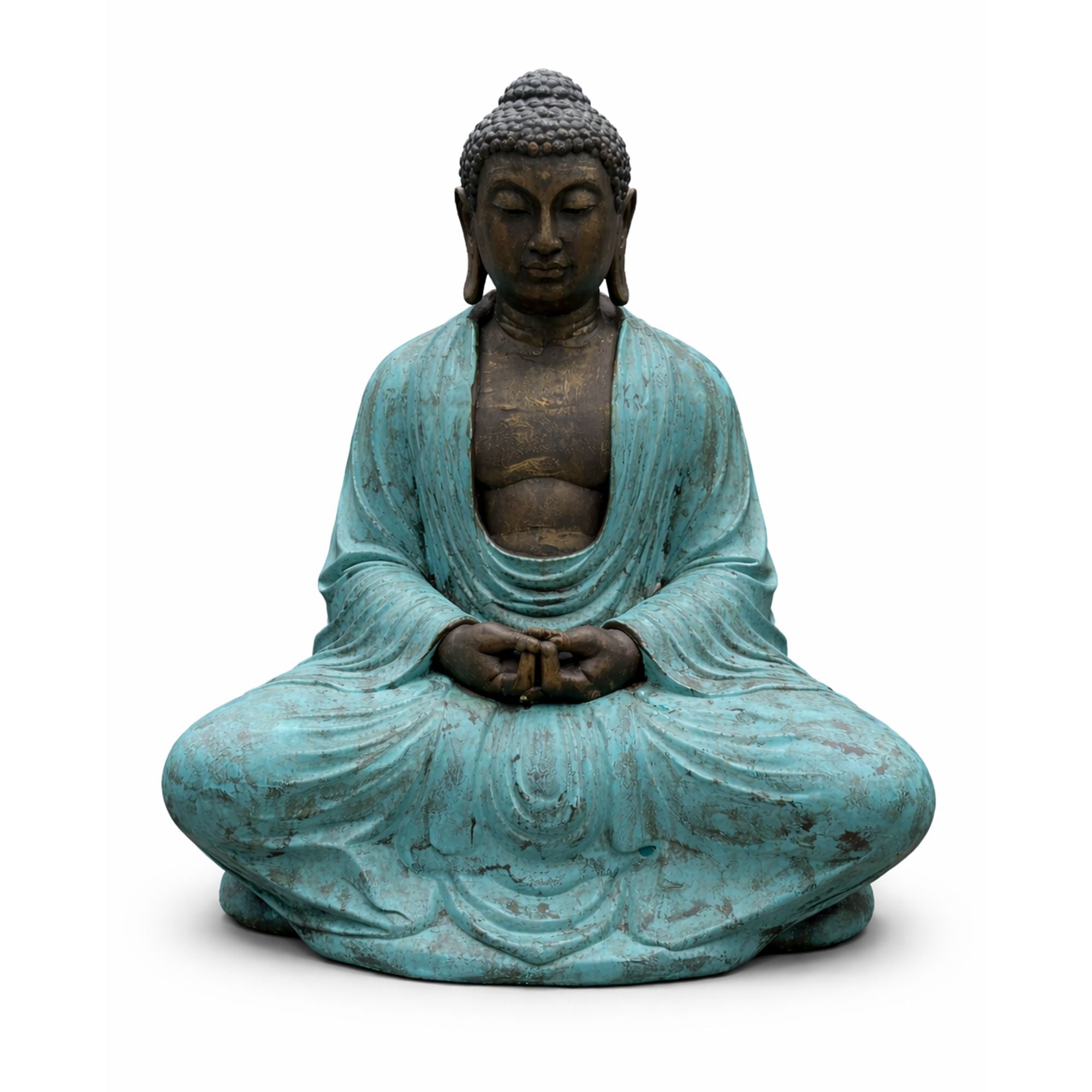 Large Turquoise Stone Thai Buddha Statue 0.96m Tall