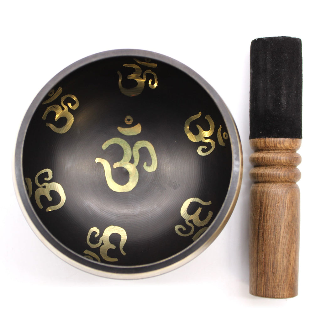 Yoga Om Singing Bowl Set for Meditation and Mindfulness Practice