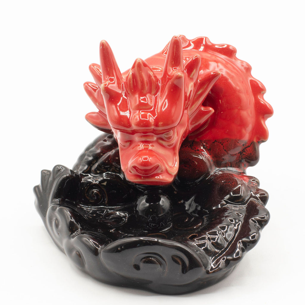 Backflow Incense Burner Small Red Dragon for Stunning Effects