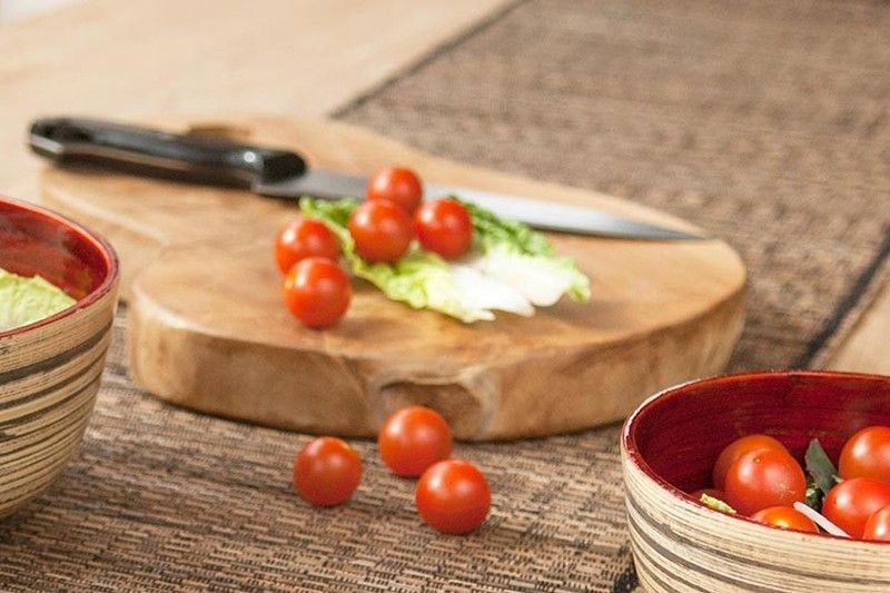 Teak Chopping Board 40cm for Kitchen Cooking and Serving Use