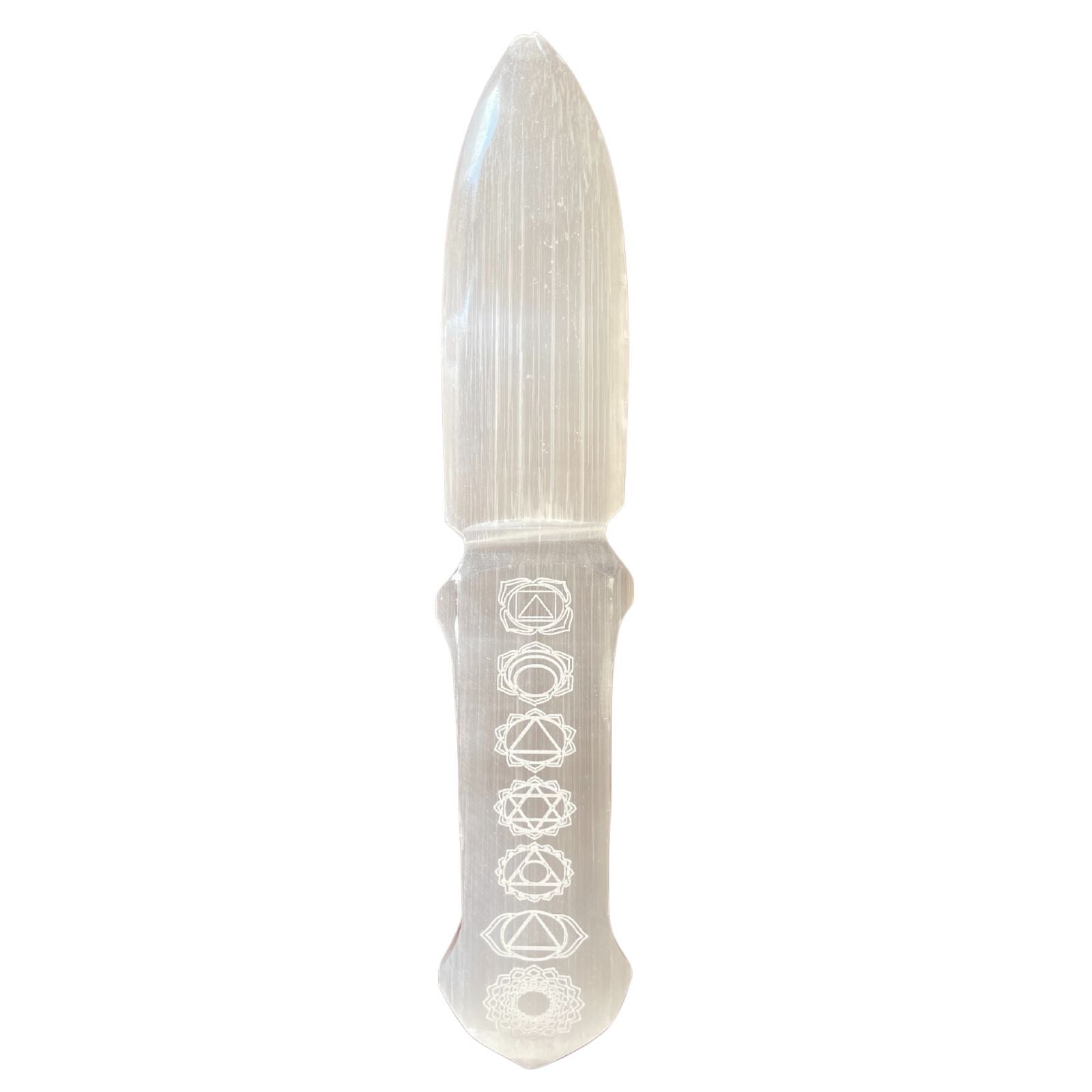 Selenite Ritual Knife for Chakra Cleansing and Energy Work Tool