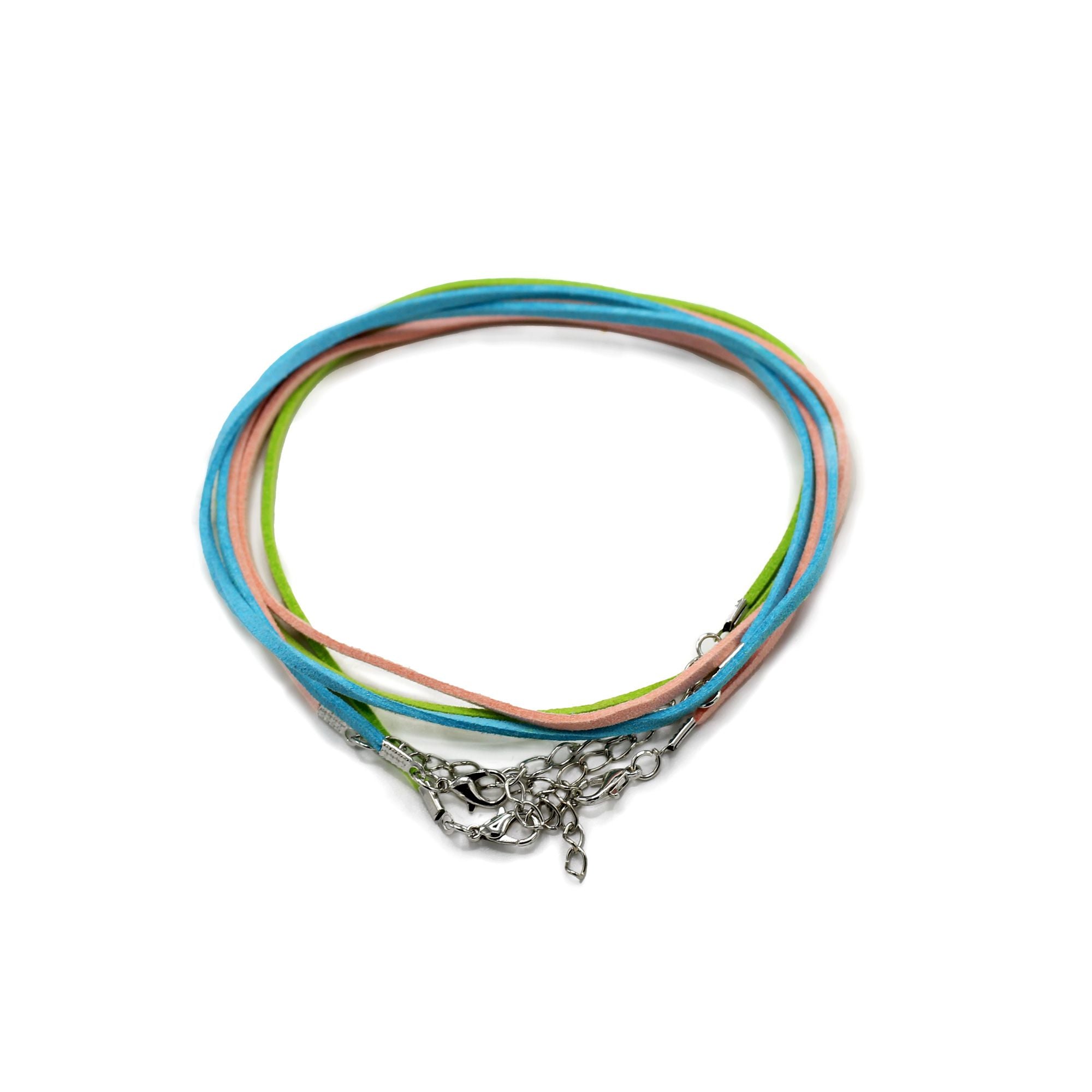 Faux Leather Pendant Cord 2.5mm x 55cm in 10 Assorted Colours