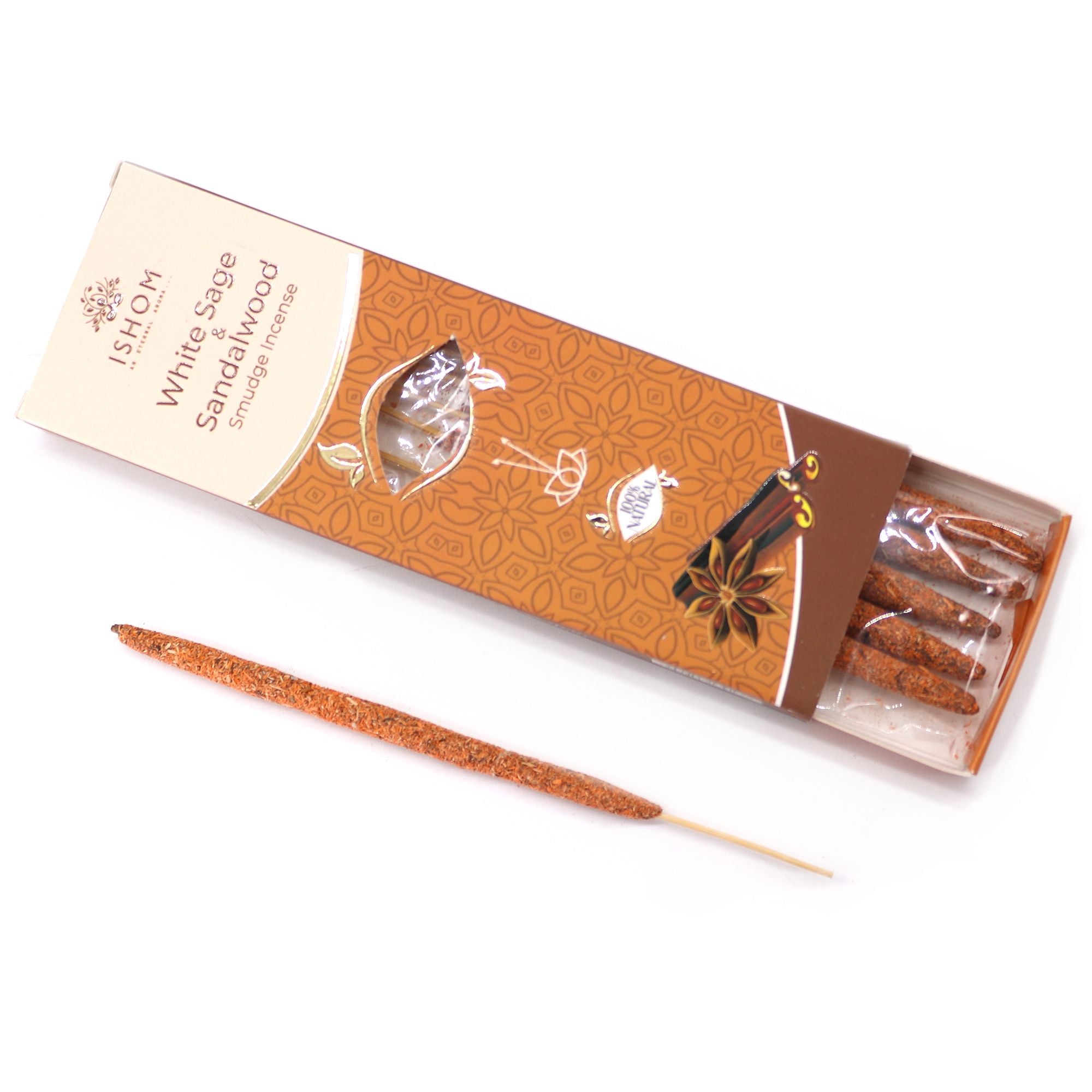 Ishom Smudge Incense with White Sage and Sandalwood Blend