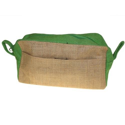 Natural Green Jute Toiletry Bag for Stylish Travel and Gifting