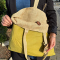 Jute & Cotton Reversible Big Bag in Pistachio for Daily Use