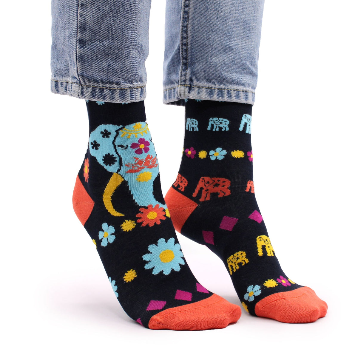 Hop Hare Bamboo Socks S/M - Cosmic ElephantÂ