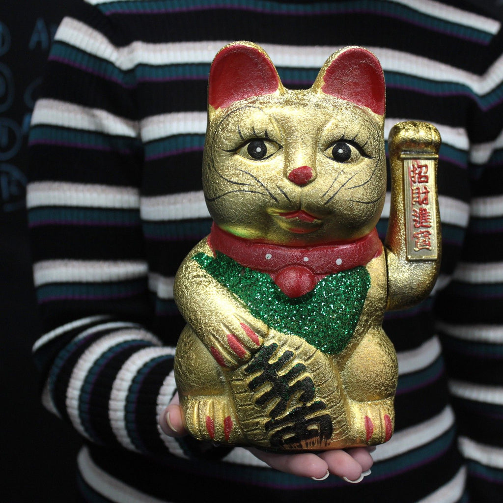 Large Money Cat Lucky Waving Chinese Cat for Prosperity Display
