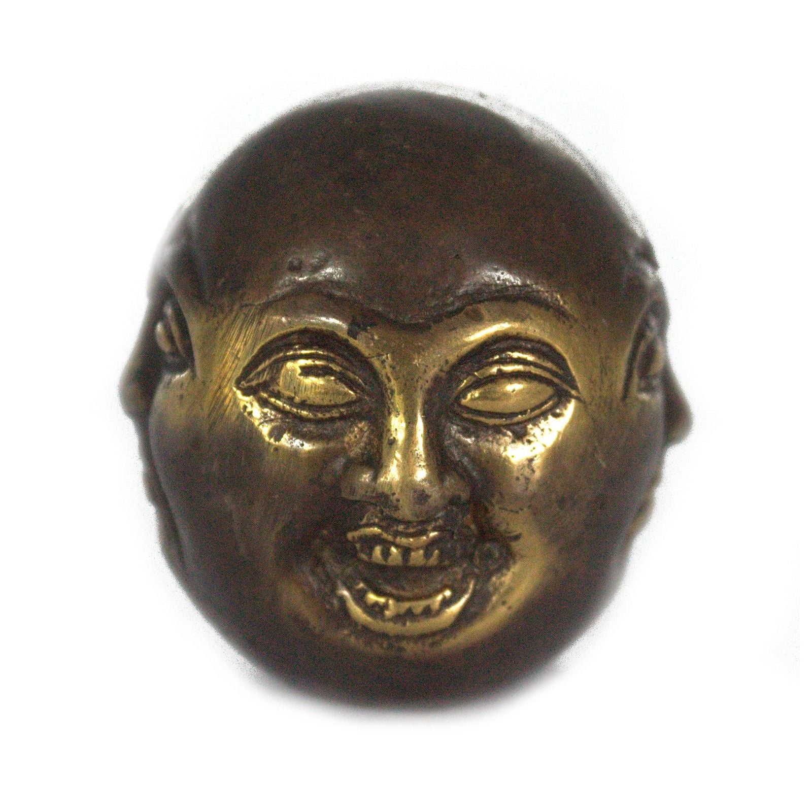 Fengshui Four Face Buddha 4.5cm Brass Object for Home Serenity and Joy