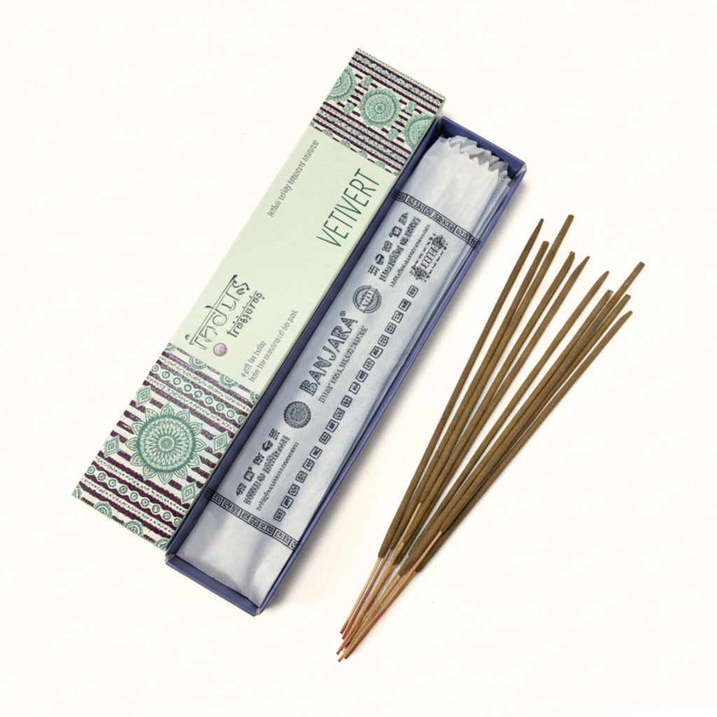 Indus Treasures Vetivert Incense Sticks 15g Pack for Relaxation